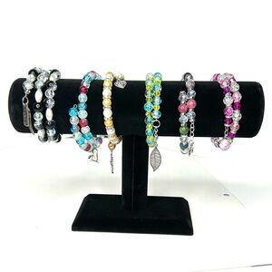 Handmade Beaded Wrap Bracelet with Charm